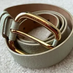 Dolce & Gabbana Mint Green and Gold Leather Belt Dolce & Gabbana Leather Belt | Designer Fashion outlet  main image 3